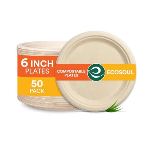 Great Value Uncoated Microwave Safe Disposable Paper Plates 6 In