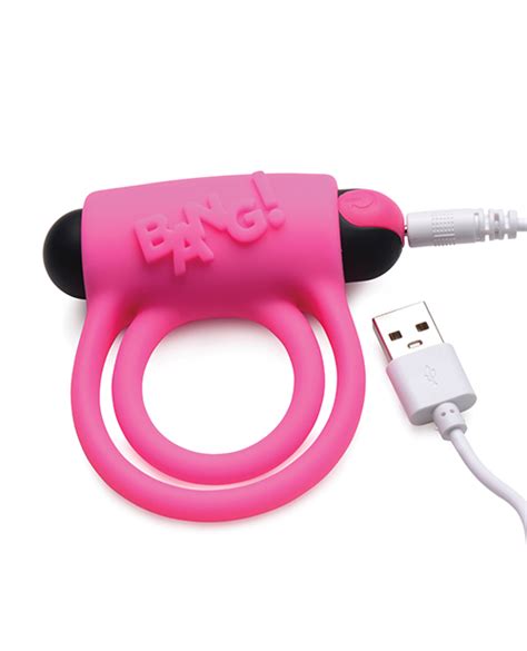 Bang Remote Control 28x Vibrating Cock Ring And Bullet Pink For Sale