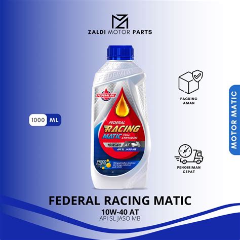 Jual Oli Motor Matic Oli Federal Racing Matic Full Synthetic Motor