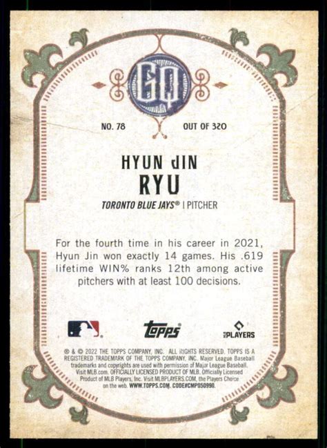 Topps Gypsy Queen Hyun Jin Ryu Ebay