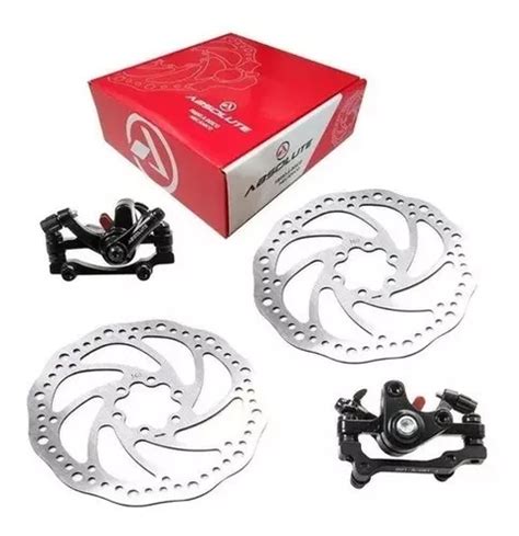 Kit Freio Disco Bike C Pin As Rotor Absolute Completo