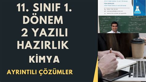 11 SINIF KİMYA 1 DÖNEM 2 YAZILI HAZIRLIK GAZLAR MODERN ATOM TEORİSİ