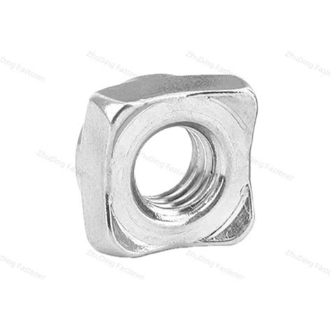 Metric Thread Chamfered Fasteners Stainless Steel Square Weld Nuts