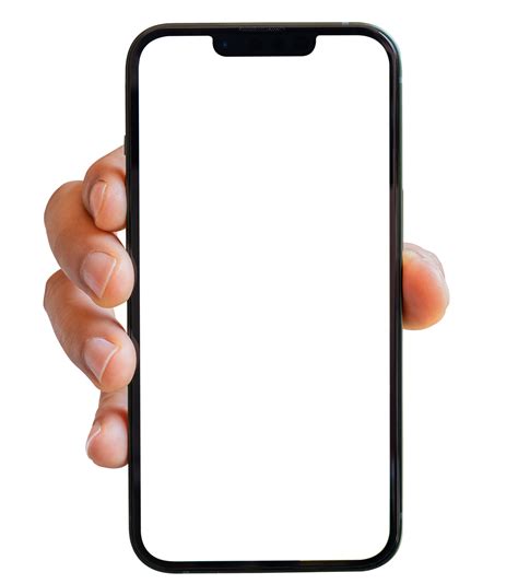 Smartphone Mockup On Transparent Background PNG File Format Hand