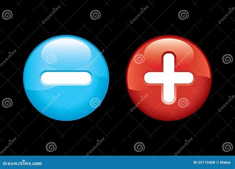 Minus And Plus Stock Vector Illustration Of Isolated 25115408