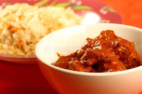 Indian Mutton Curry with Rice Stock Image - Image of indian, masala ...