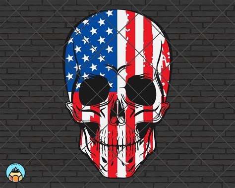 Skull American Flag Svg Hotsvg