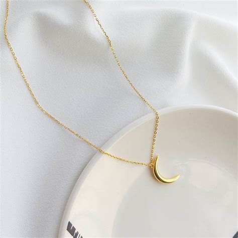 Collier Croissant De Lune Or Demi Lune