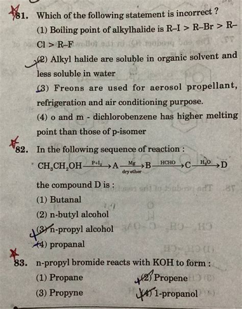 In The Following Sequence Of Reaction Ch3 Ch2 Oh P 1 A Dyether Mg B H