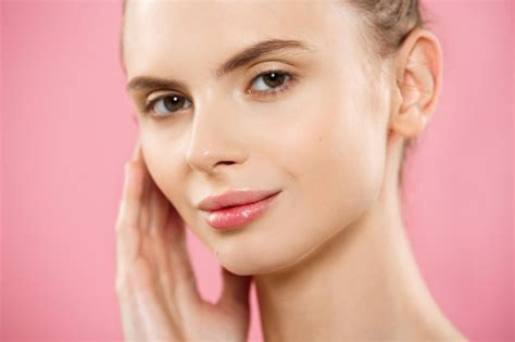 Premium Photo Portrait Of Woman Over Pink Background