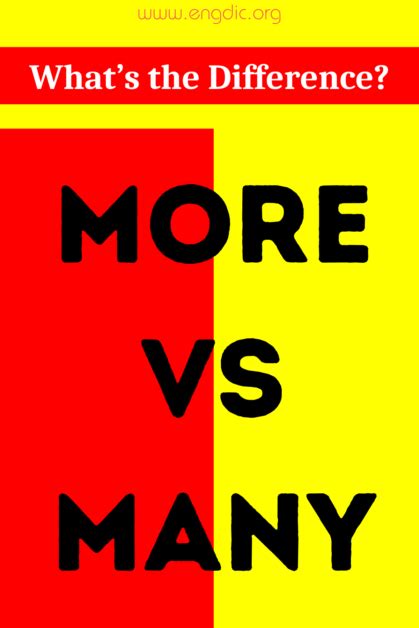 More Vs Many What S The Difference EngDic