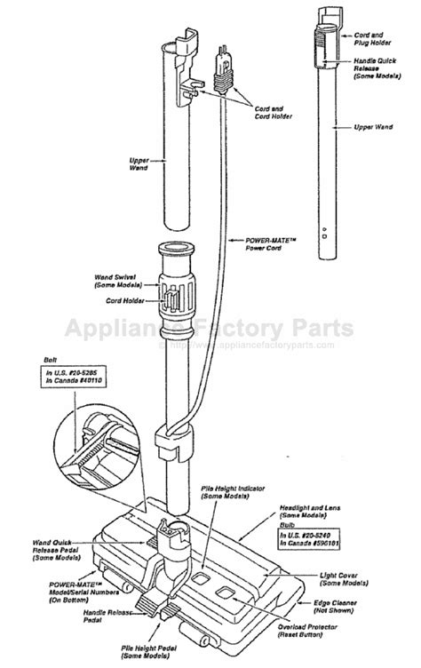 Kenmore Vacuum Cleaner Model 116 Parts