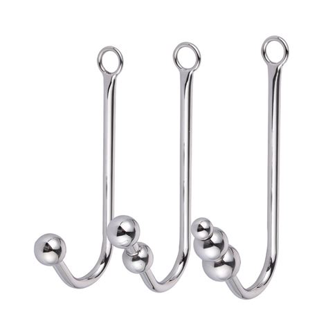Brinquedos Sexuais De Aço Inoxidável Gancho Butt Anal Plug Bola