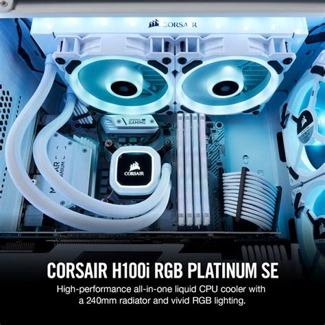 Water Cooler Corsair Hydro H100i Platinum Se 240mm Rgb Branco Cw 9060042 Ww