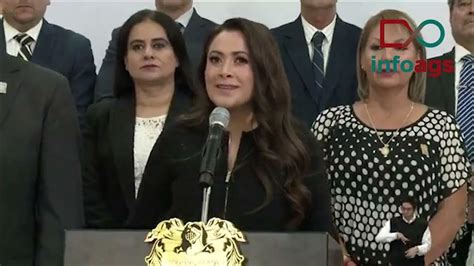 Teresa Jiménez Esquivel Gobernadora De Agsmx Entregó Al Congreso Su Primer Informe De Gobierno