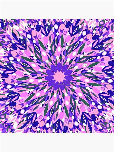 Mandala Art Purple Punch Poster For Sale By Riccoe Richezza Redbubble