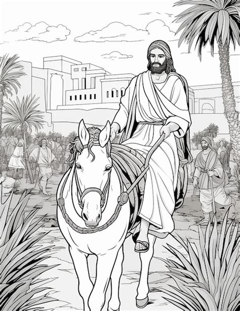 P Ginas B Blicas Para Colorir Para Crian As Jesus Entrando Em Jerusal M