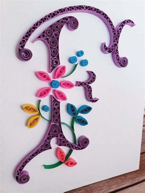 Quilled Paper Art Letter F Etsy