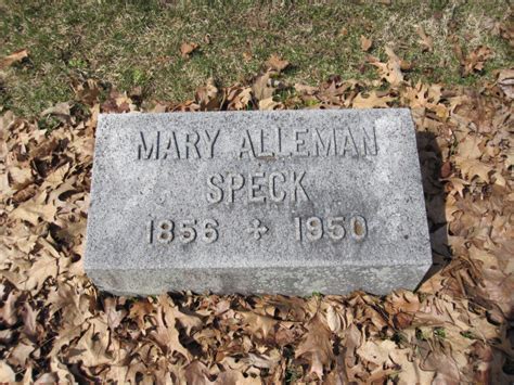 Mary Alleman Speck Find A Grave Memorial