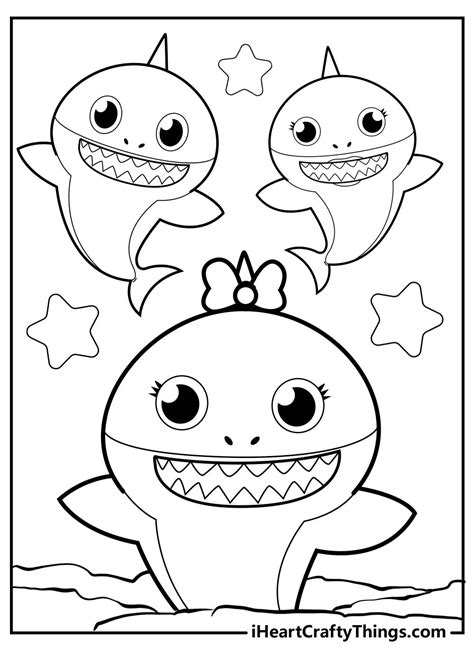 baby shark coloring pages shark coloring pages kids printable