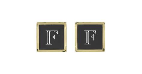 Monogram Custom Gold Cufflinks | Zazzle