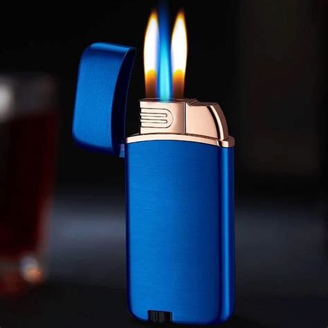 Briquet Torche Au Butane Coupe Vent Trois Flammes Flamme Jet