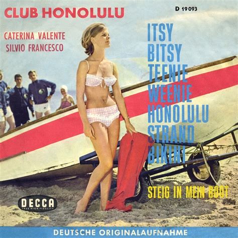 Club Honolulu Itsy Bitsy Teenie Weenie Honolulu Strand Bikini Vinyl 7 45 RPM Single