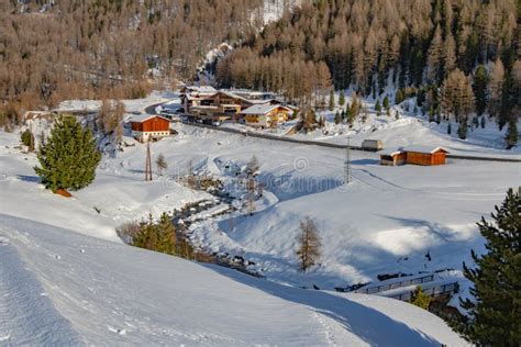 Ski Village Obergurgl At 2000 Meters Altitude In Winter Tyrol Austria