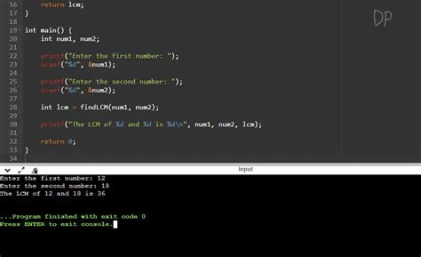 C Program To Find Lcm Of Two Numbers