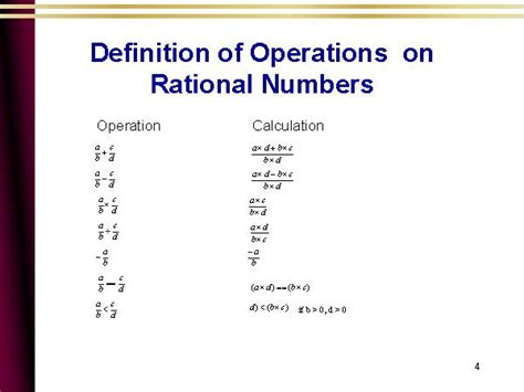 Definition Of Operations On Rational Numbers