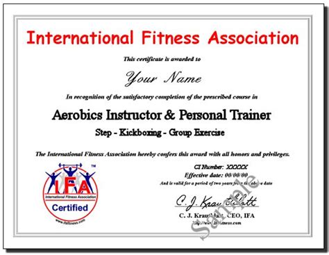 15 Fitness Certificate Formats Free Printable Word And Pdf Workout