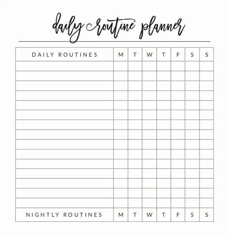 Daily Activity Schedule Template Best Of Daily Activity Planner ...