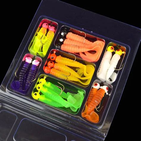 World Wind Pcs Soft Worm Lure Lure Set Head Jig Hooks Fishing