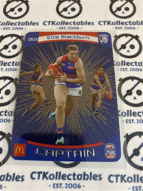 2021 Afl Teamcoach Mcdonalds Captain Ellie Blackburn Cw 14 Bulldogs