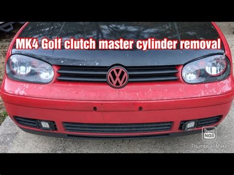 Mk Vw Golf Clutch Master Cylinder Removal Youtube