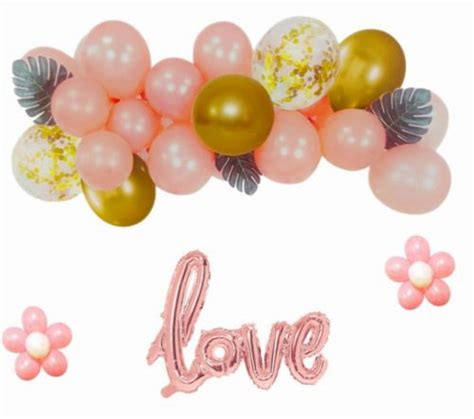 Zestaw Balon W Love Rose Gold Balony Foliowe Konfetti Do Balon W