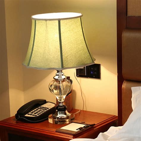 Luxary Classic European Bedroom Table Lamp Foyer American Crystal Table