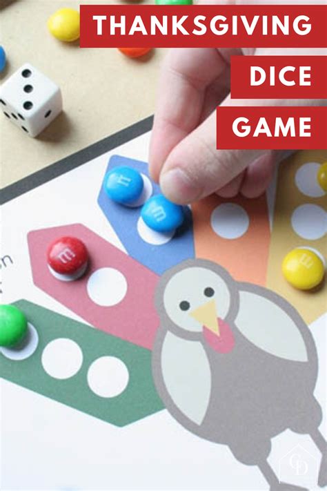 Free Printable Thanksgiving Dice Game For Kids Craftivity Designs