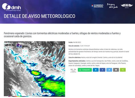 Dmh Paraguay On Twitter Aviso Meteorol Gico N Emitido