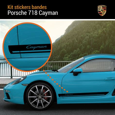 Porsche 718 Cayman Stripes Decals Set