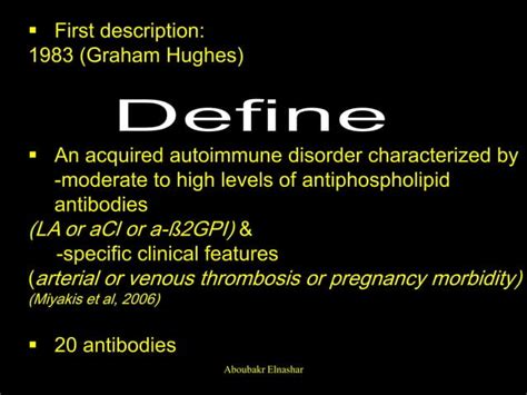 Obstetric Antiphospholipid Antibody Syndrome Ppt