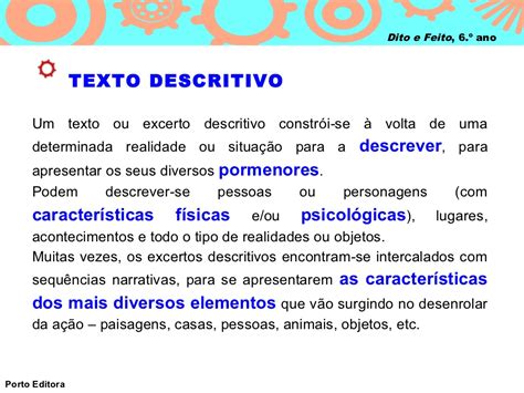 Tipo De Texto Descritivo