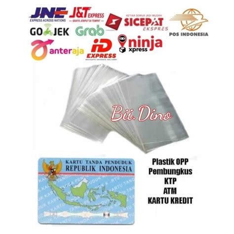 Jual Plastik Kartu Ktp Sim Atm Cover Sampul Pelindung Sampul Shopee