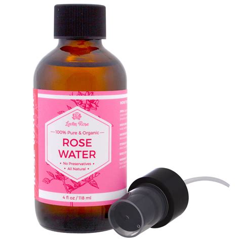 Leven Rose 100 Pure And Organic Rose Water 4 Fl Oz 118 Ml