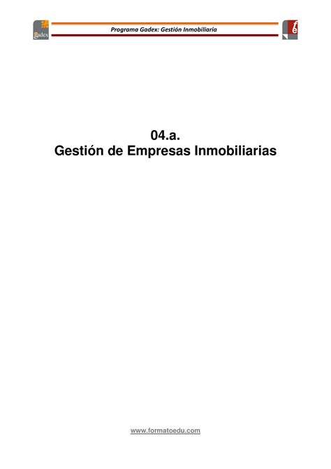 A Gesti N De Inm Gesti N De Empresas Inmobiliarias Los