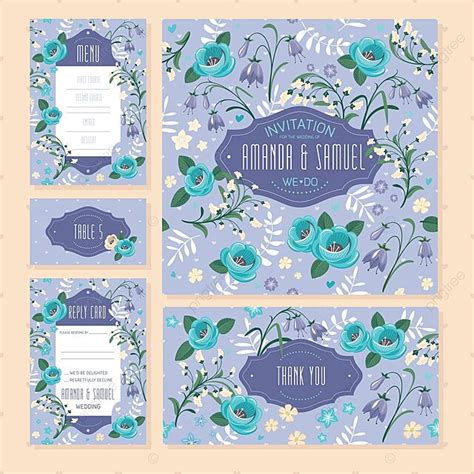 Set Of Floral Wedding Cards Frame Text Set Vector Frame Text Set PNG