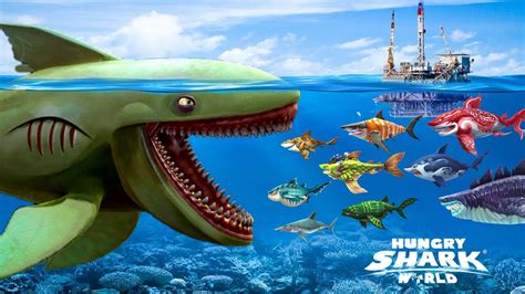 BIG MEGAMOUTH SHARK EAT ALL SHARK HUNGRY SHARK WORLD - BIG SHARK - HUNGRY SHARK WORLD GAMEPLAY ...