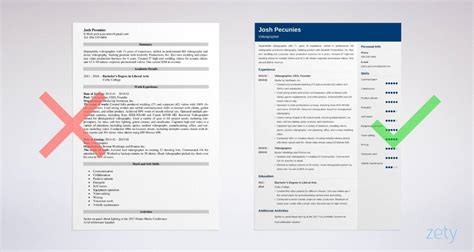 Videographer Resume Template And Guide 20 Examples