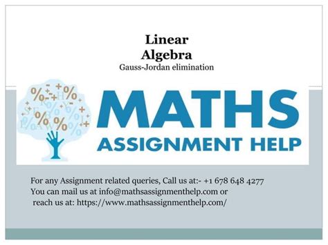 Linear Algebra Gauss Jordan Elimination Pptx