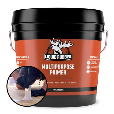 Liquid Rubber Multi-Purpose Primer - Use on Concrete and Wood, Water ...